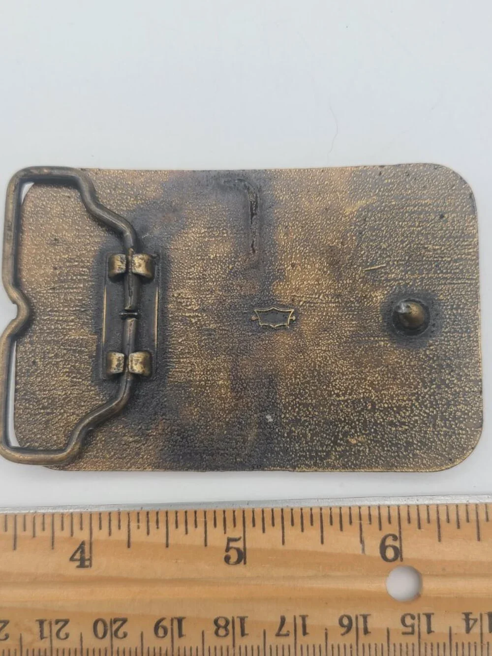 Vintage Mitsubishi Excavator Belt Buckle Construction Heavy Equipment USA